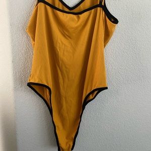 SHEIN Mustard Yellow Tank bodysuit